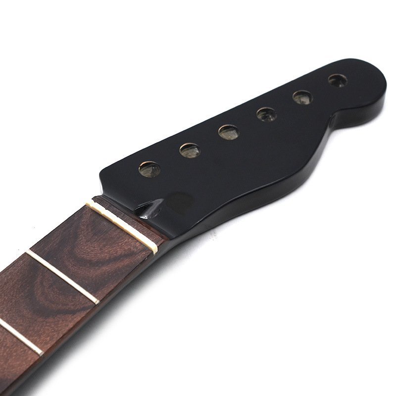 ギターネック TL テレタイプネック メイプル ローズウッド ブラック艶有り フィンガーボード ギターパーツ MU2153_画像2