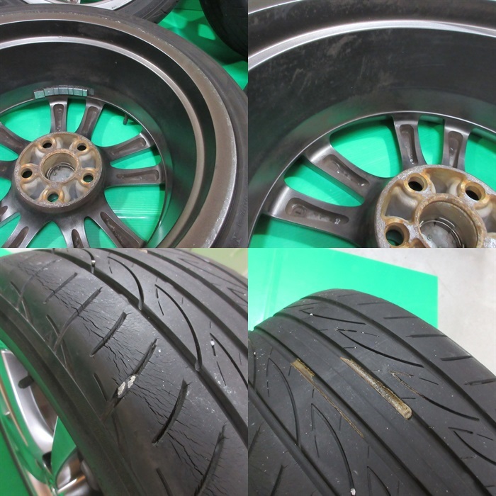 レクサスIS純正 夏タイヤ 70%山 225/40R18 8J +45 - 255/40R18 8.5J +50 YOKOHAMA ADVAN FLEVA 4本 5穴PCD114.3 LEXUS純正 中古新潟_画像8