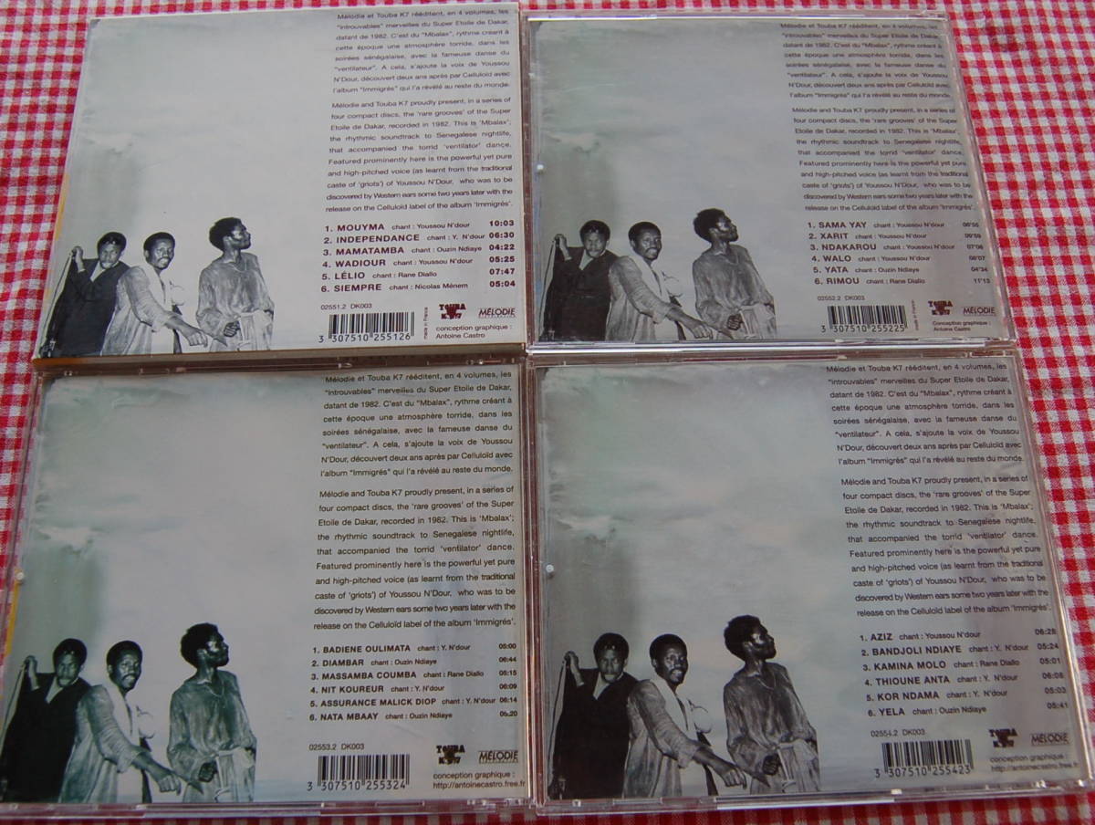 [ free shipping ]Youssou N\'Dour et Le Super Etoile De Dakaryu Hsu *ndu-ru[vol.1-4]1982 recording ToubaK7 4 sheets together used beautiful goods 
