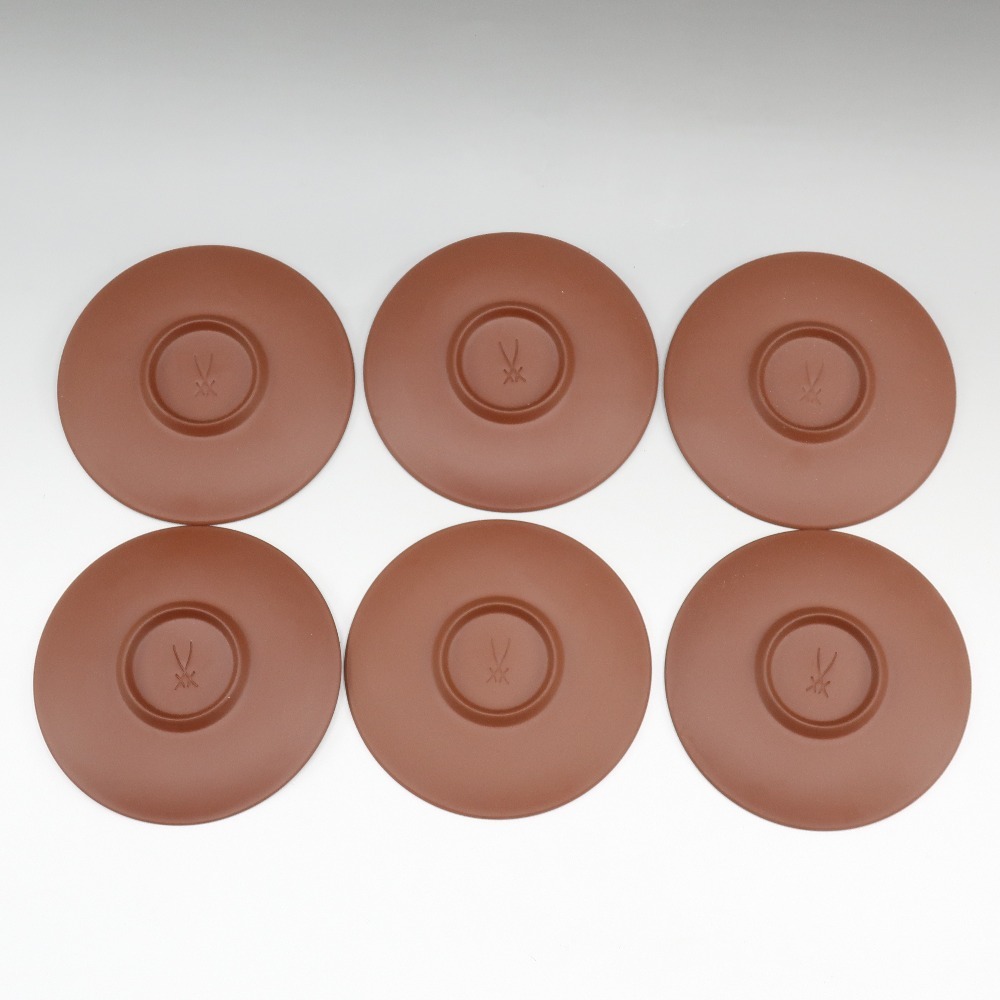 マイセン 1984~1989 歴代レリーフ 湯呑&茶托 6客セット 食器 _