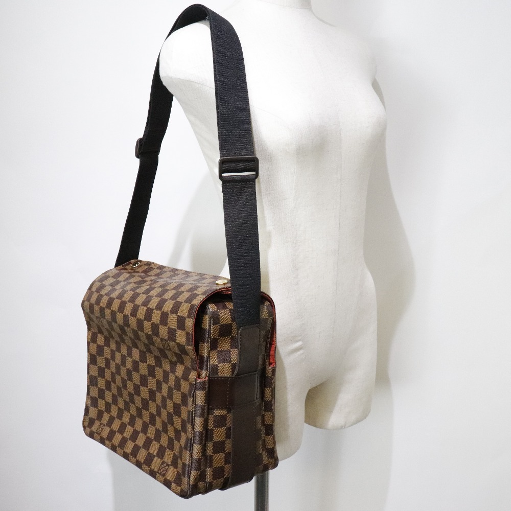 LOUIS VUITTON ルイ・ヴィトン ナヴィグリオ N45255 SR0034 ショルダーバッグ ダミエキャンバス 茶 ユニセックス【52160504】中古_画像8