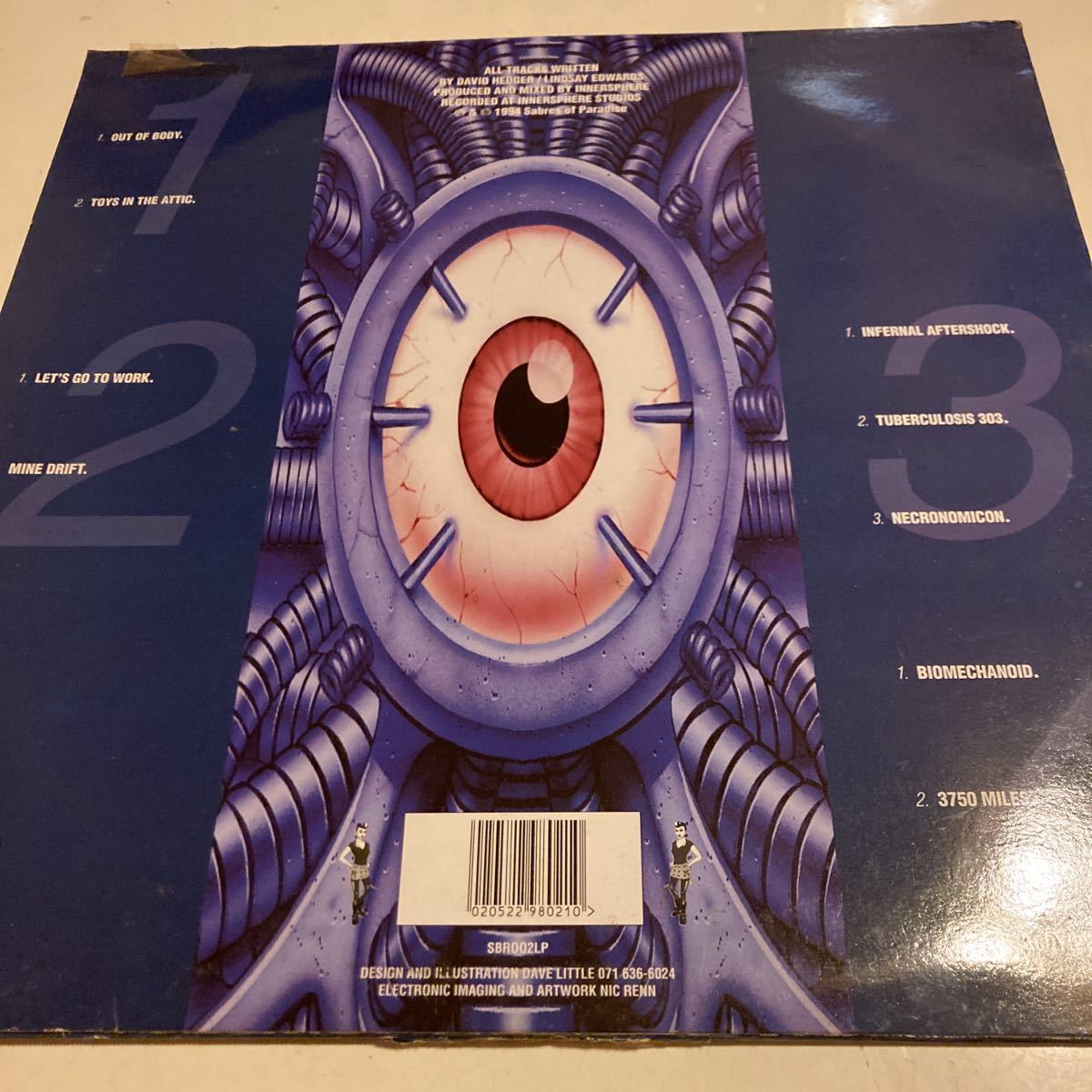 2枚組 Innersphere Outer Works 1994年 Sabrettes SBR002LP Trance, Breaks, Acid, Hardcore, Techno, House_画像2