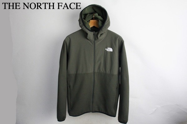 THE NORTH FACE ノースフェイス ハイブリッド ナイロン フリース フーディ【XL】パーカー メンズ アウトドア キャンプ 中古 NL72080_画像1