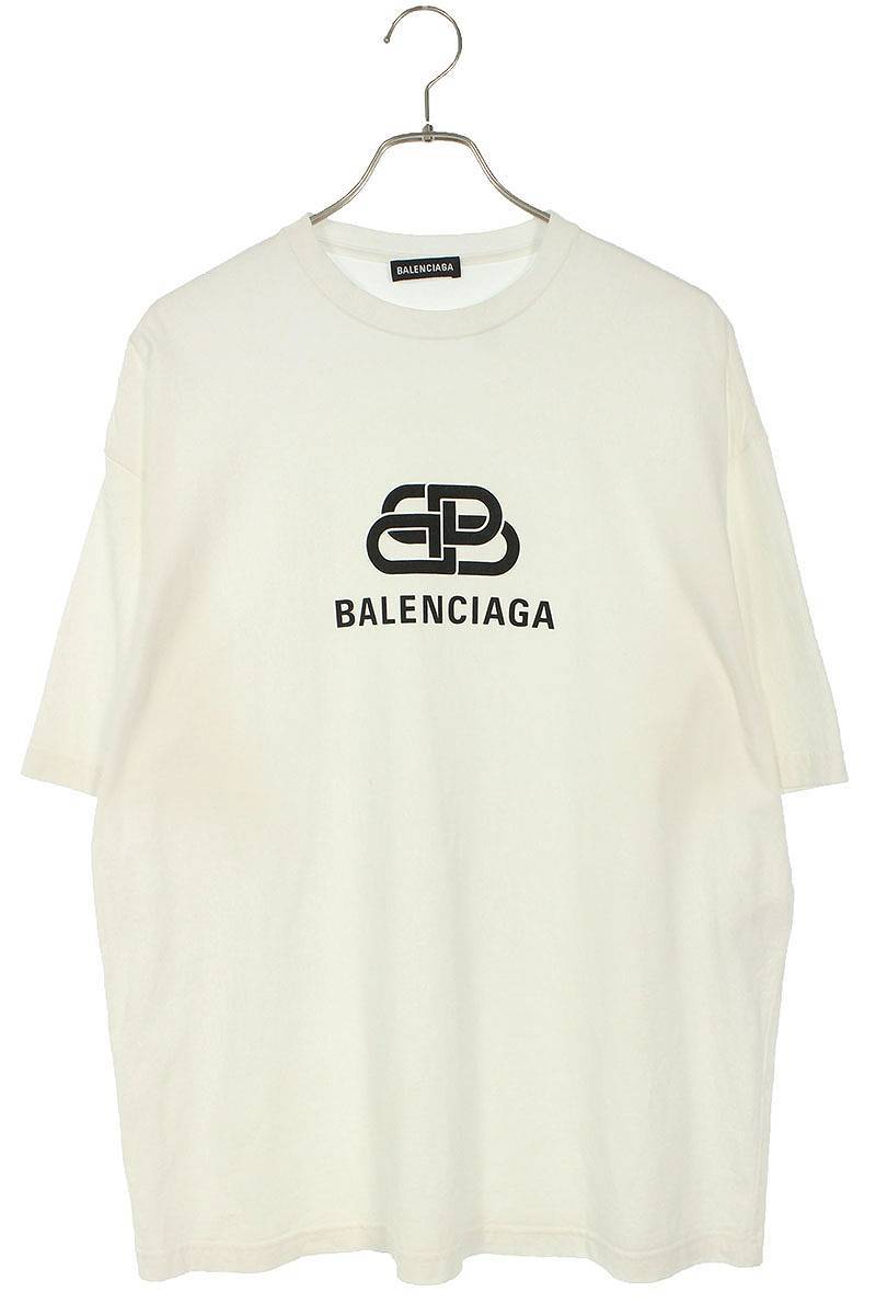 バレンシアガ BALENCIAGA 570803 TEV48 サイズ:XS BBロゴプリントTシャツ NO05