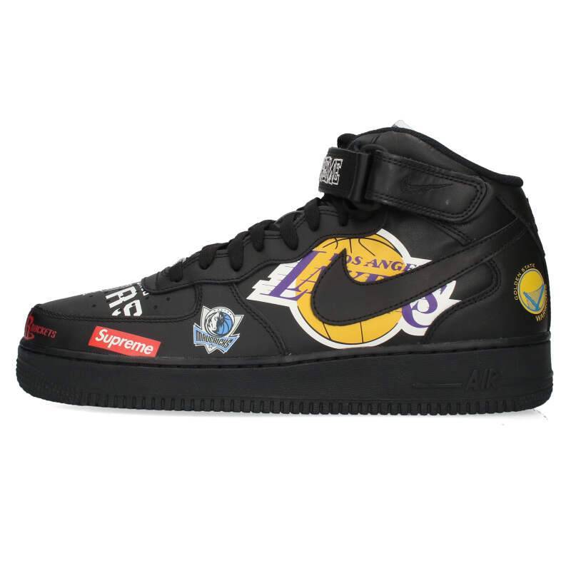 ナイキ NIKE シュプリーム NBA TEAMS AIR FORCE 1 MID AQ8017-001 サイズ:28.5cm エアフォース1エヌビーエイースニーカー 中古 OM10_画像1