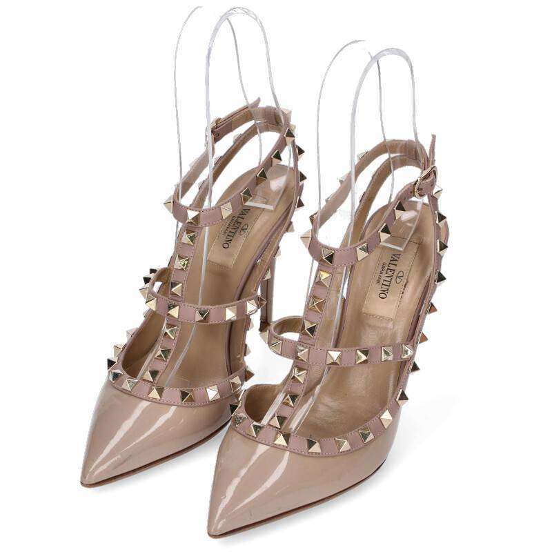 信頼 ヴァレンティノ VALENTINO サイズ:37 ロックスタッズヒール