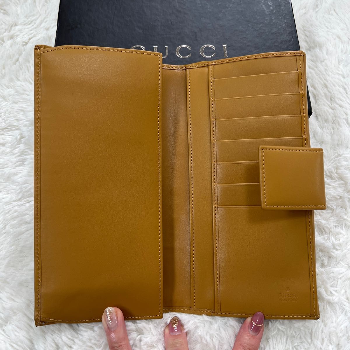 新品未使用 GUCCI グッチ GGキャンパスレザー シェリーライン 長 新品未使用 GUCCI グッチ GGキャンパスレザー シェリーライン 長
