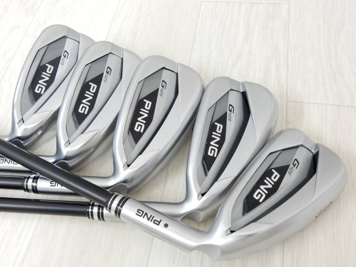 ブラック 黒ドット 良品! ピン PING G425 アイアン 日本仕様 6-PW 5本