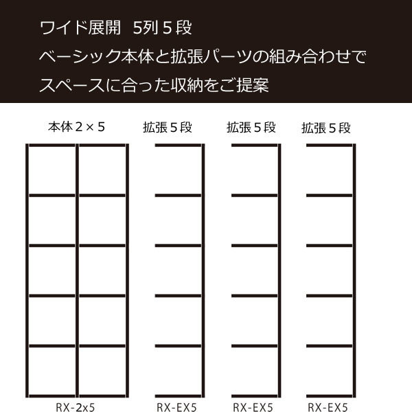 ディスプレイラック・カラーボックス オーブンタイプ 幅253 奥行き30