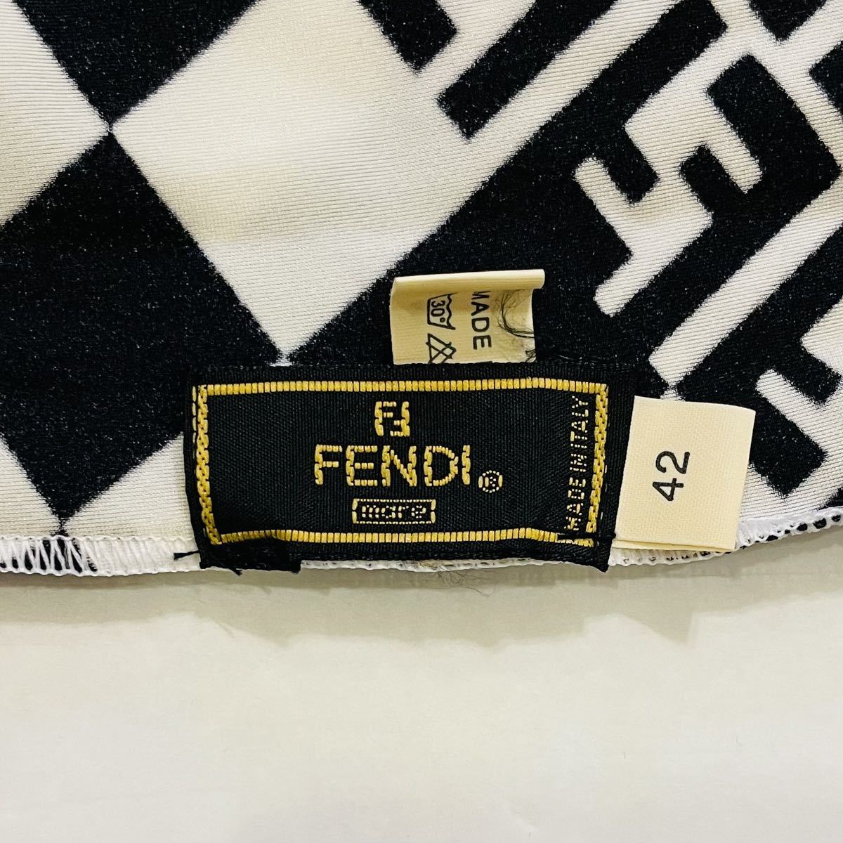 FENDI フェンディ キャミソールワンピース ロゴ ズッカ柄 タグ付き 42