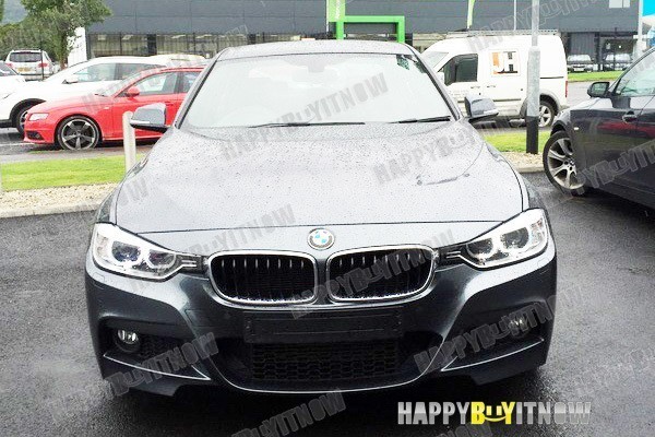 限定色塗装 BMW 3シリーズ F30 F31 Mスポーツ フロントスプリッター スポイラー 2PCS 艶あり黒 FRP材質 2013+ Pタイプ_画像7