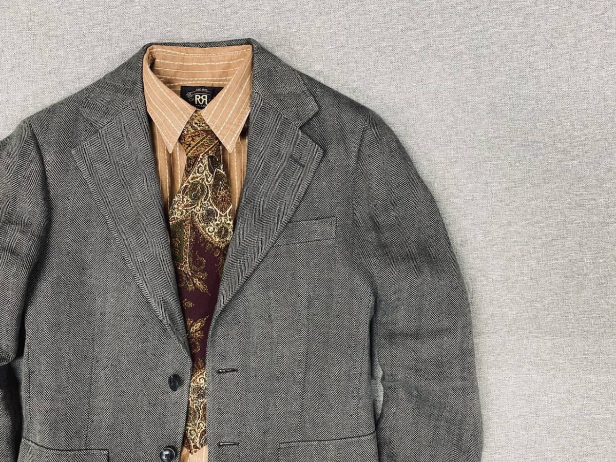 織り柄チェック RRL ダブルアールエル テーラードジャケット