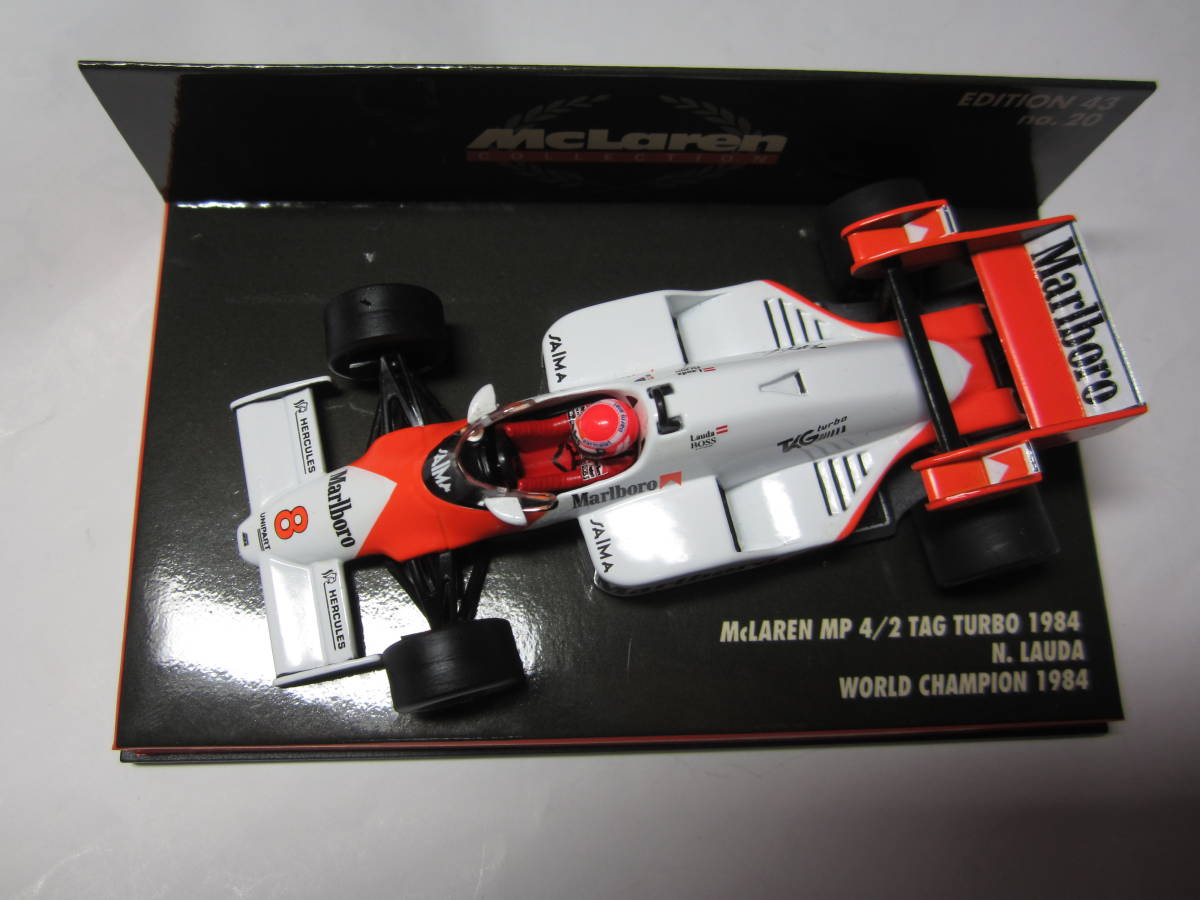 即決 PMA ミニチャンプス 1/43 マクラーレン MP4/2 1984年F1チャンピオン №8 ニキ・ラウダ マルボロ仕様_画像7