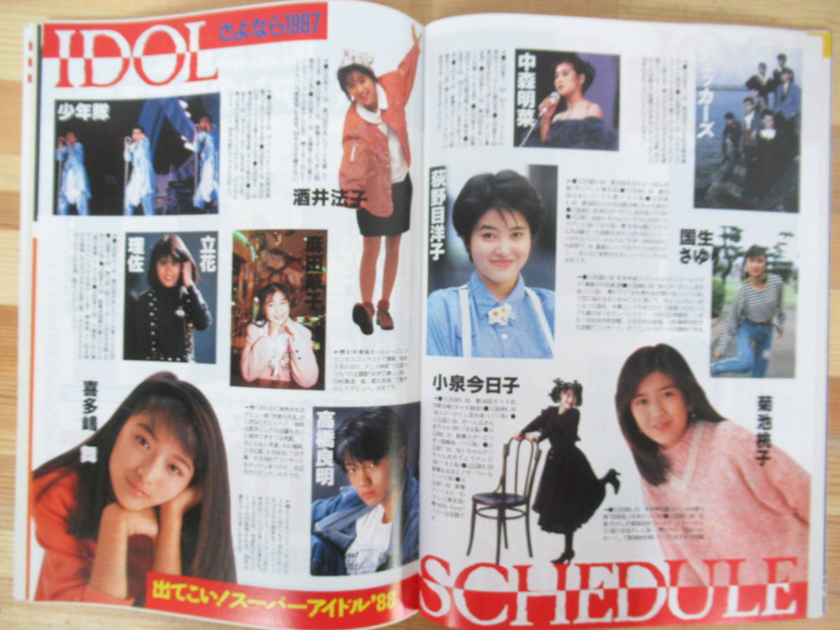 I02*CD.-... номер 1988 год 1 месяц номер обложка Oginome Yoko музыка PIN-UP: Ooe Senri Sugiyama Kiyotaka лучший идол Madonna тутовик рисовое поле .. свет GENJI 230320