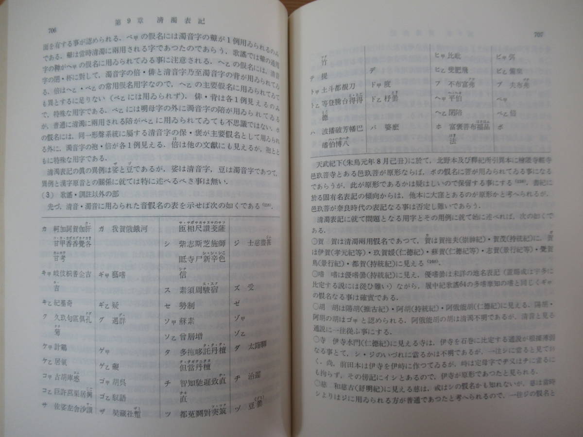 D08●萬葉假名の研究 古代日本語の表記の研究 大野透 初版 1962年昭和37年 明治書院 外函付 古代 日本語 日本文化 支那人 発音 230321_画像9