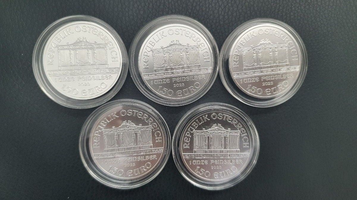 オーストリア ウィーン 銀貨 5枚セット 2020年 1.5ユーロ 1オンス