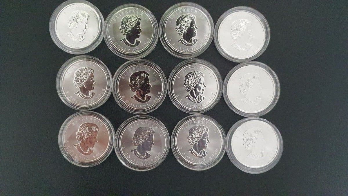 豪華 メイプル 銀貨 エリザベス二世 1オンス カナダ 1オンス 限定特価