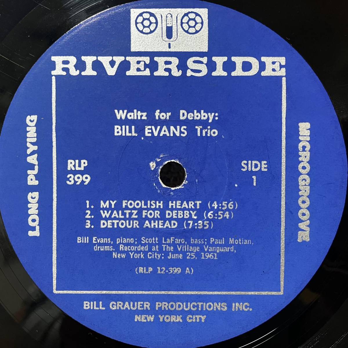 1962年盤 USオリジmono Bill Evans Waltz for Debby RIVERSIDE ビルエバンス scott lafaro_画像3