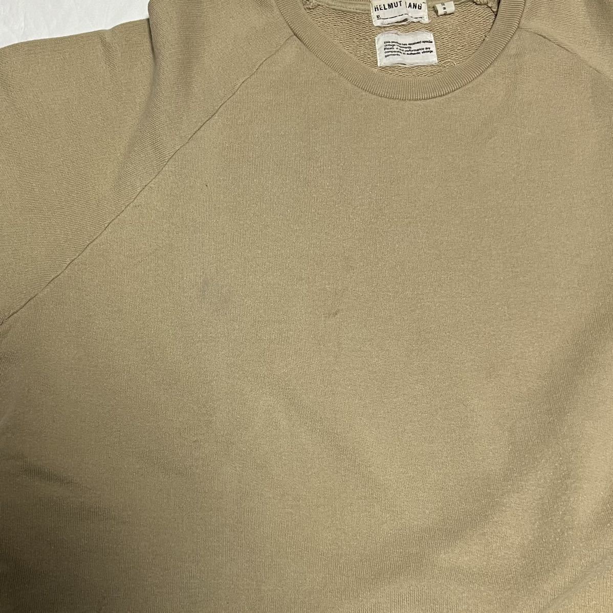 本人期 HELMUT LANG 半袖スウェット ベージュ 初期 ヘルムートラング archive イタリア製