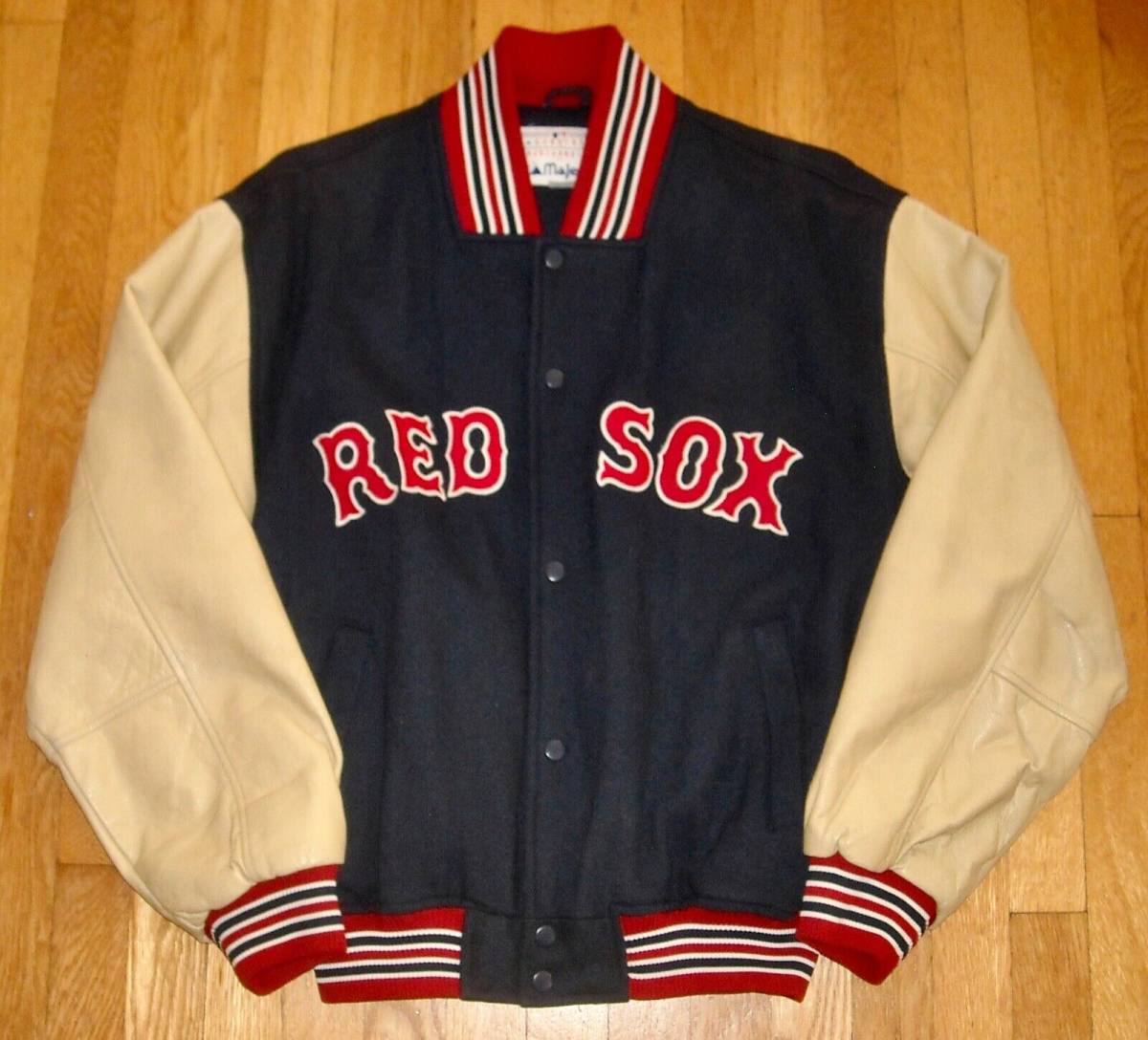 Gorgeous Late 1990's Boston Red Sox Letterman Style Jacket/Coat Size Large EUC! 海外 即決