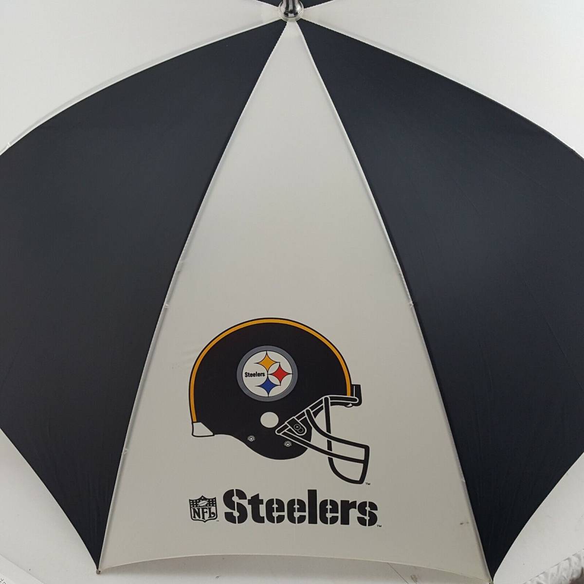 Vintage Wilson Steelers Glass Shaft Sporting Umbrella Black & White Sleeve Large 海外 即決
