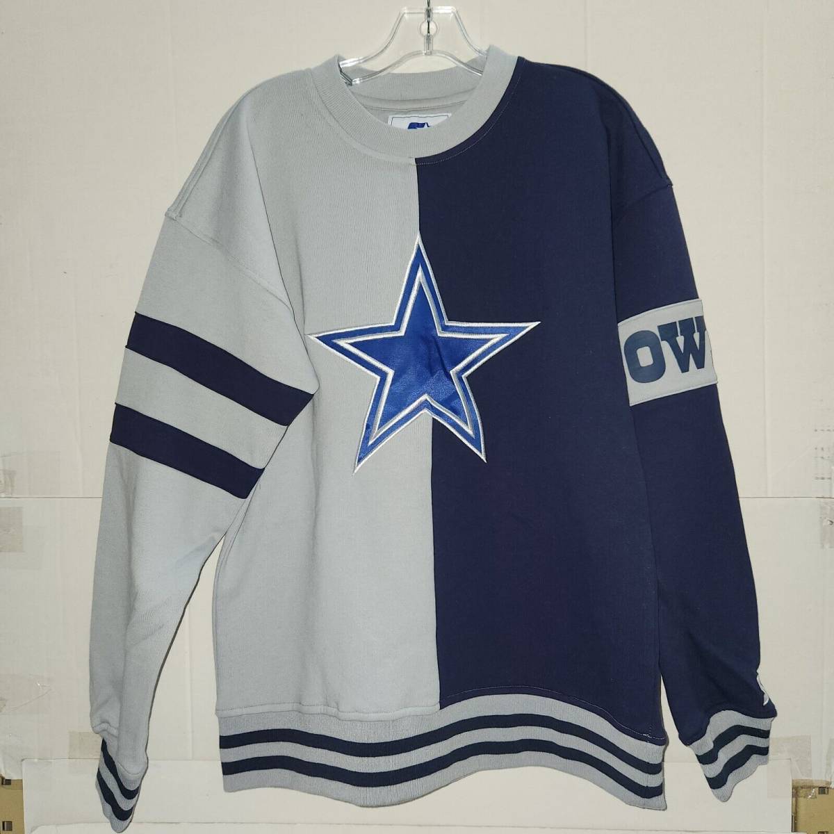 Dallas Cowboys NFL Men's Lineup Fleece Crew Sweatshirt, Large 海外 即決