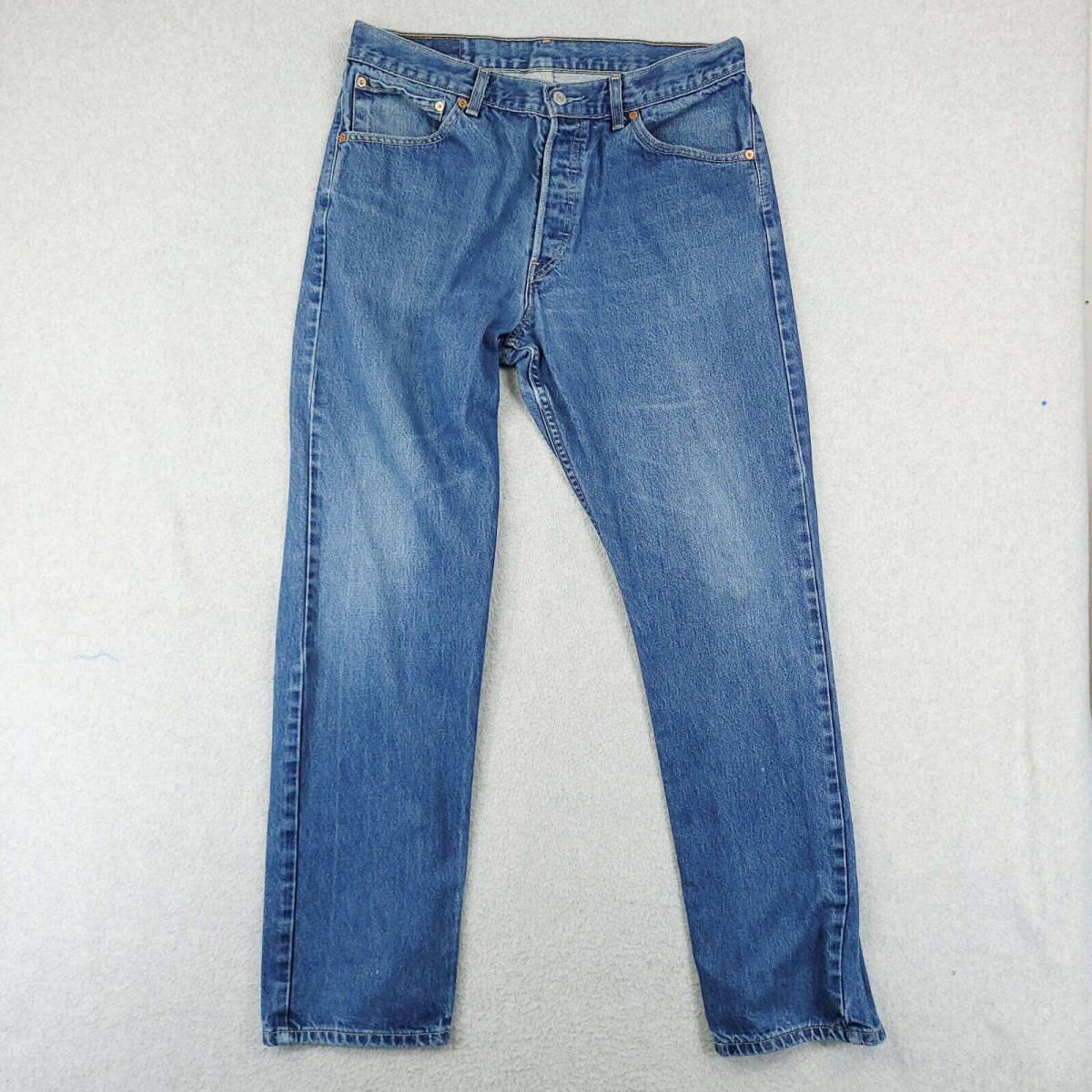 Vintage Levis Jeans Mens 36 X 34 Blue Denim 522 European Button Fly Taper Slim 海外 即決 - 0