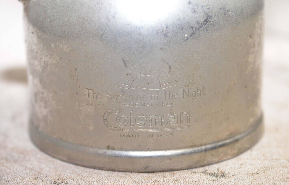 Coleman 1949 lantern 242C single mantel nickel shield & handle collectible light 海外 即決 - 3
