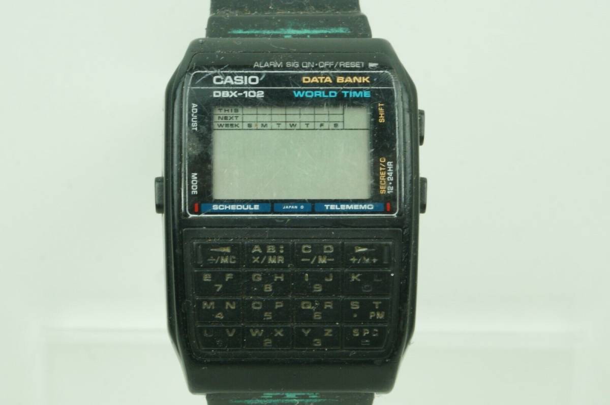 Vintage Casio DBX-102 Data Bank Calculator Watch Made in Japan Mod 642 海外 即決