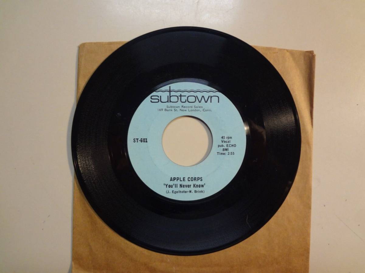 APPLE CORPS: You’ll Never Know-Don’t Leave Me-U.S. 7" 69 Subtown Record ST-601/2 海外 即決