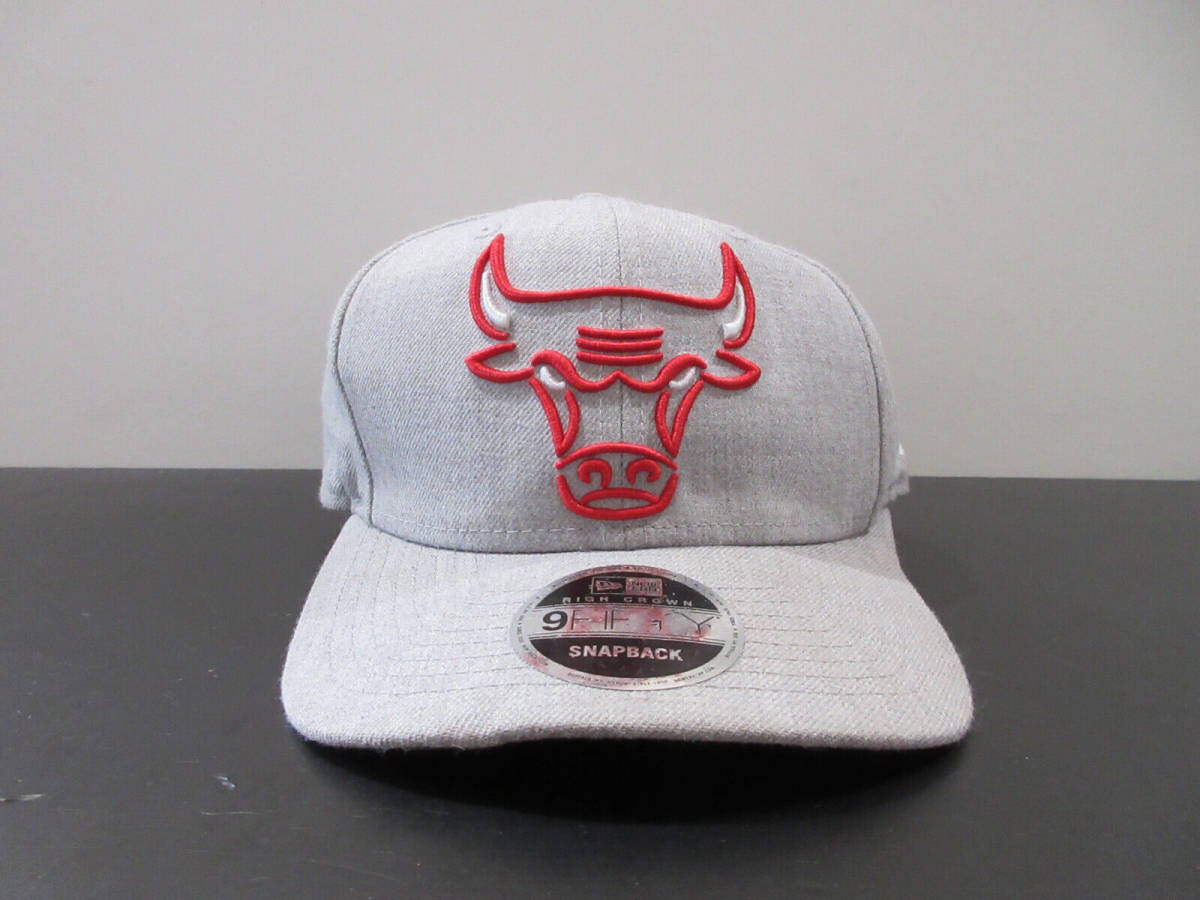 Chicago Bulls Hat Cap Snap Back Gray Red New Era NBA Basketball Mens 海外 即決