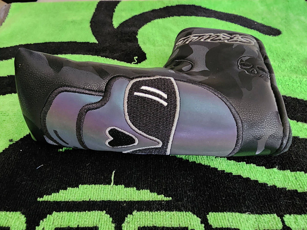 Skull Black Golf Blade Putter headcover Camouflage for Odyssey/Ping head cover 海外 即決