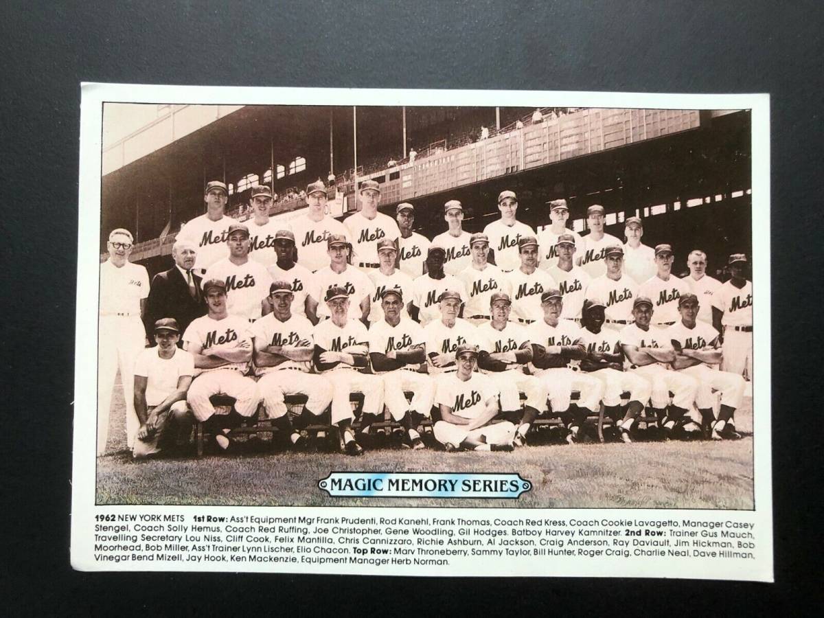 Cool Vintage 1962 NEW YORK METS - MAGIC MEMORY SERIES Card-Roster 1981 海外 即決