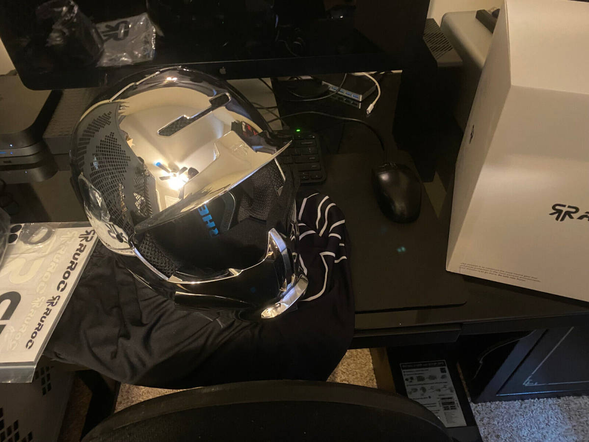 Ruroc Snowboard Full Face Helmet RG1-DX Chrome Size M/L Brand New