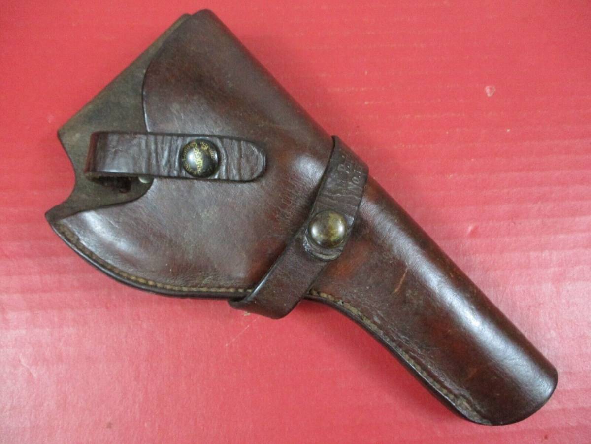 Brauer #H-6 Leather Holster for Colt Official Police Revolver w/5" Bbl - NICE 海外 即決