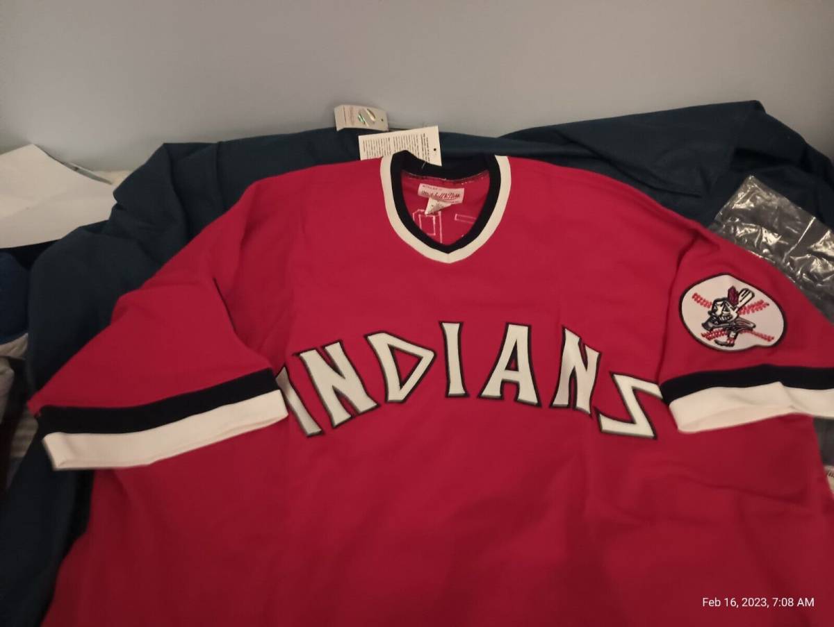 Dennis Eckersley Cleveland Indians 100 % Authentic Mitchell & Ness jersey, Sz 60 海外 即決