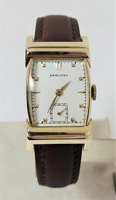 Vintage 14K HAMILTON SCOTT Men's Winding Watch c.1951 CAl 982* EXLNT* SERVICED 海外 即決