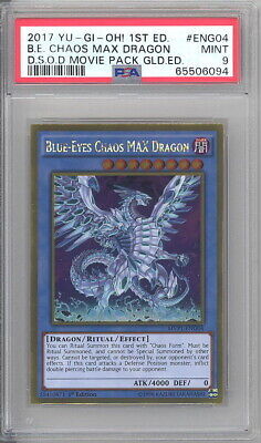 PSA 9 - Yu-Gi-Oh Card - MVP1-ENG04 - BLUE EYES CHAOS MAX DRAGON (gold rare holo) 海外 即決