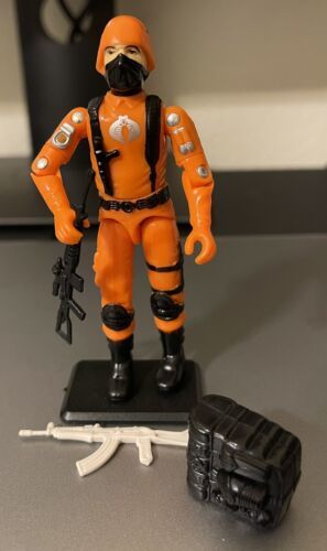 Black Major Orange COBRA TROOPER with Silver Logo GI Joe 3.75 inch Action Figure 海外 即決