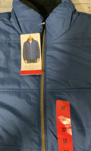 Weatherproof Vintage Men’s Fleece Lined Puffer Jacket - Blue (Medium) 海外 即決