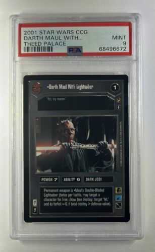 Star Wars CCG Darth Maul With Lightsaber Theed Palace SWCCG PSA 9 Mint POP 2 海外 即決