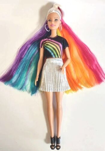 Barbie Fashionistas Doll Pink Blue White Purple Pink Rainbow Hair 2013 / 2015 海外 即決