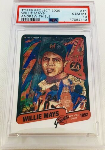 Topps PROJECT 2020 Willie Mays RC By Andrew Thiele SP Card #15 PSA 10 ?Low POP 海外 即決