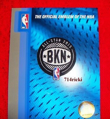 Official 2015 NBA All Star Game BKN Brooklyn Nets small collectible patch 海外 即決