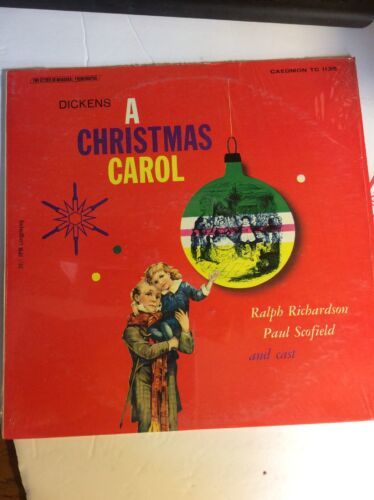 Nice 1960 DICKENS A Christmas Carol / with SIR RALPH RICHARDSON STEREO LP 海外 即決