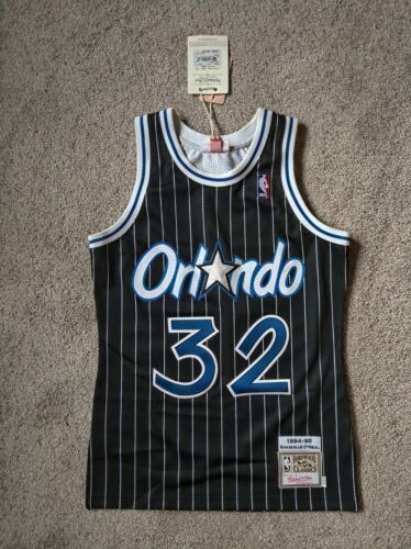 M&N Authentic Shaquille O'Neal Orlando Magic Black 1994-95 Jersey Size: Small 海外 即決