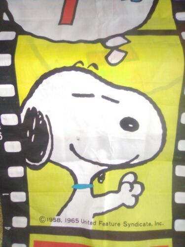 Vintage Peanuts Snoopy Woodstock very rare Curtain Hanging Art film strip 6'6" 海外 即決 - 7