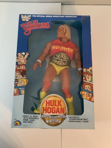 WWF LJN Hasbro Wrestling Superstars 16" U.S Version Hulk Hogan Wrestling Figure 海外 即決