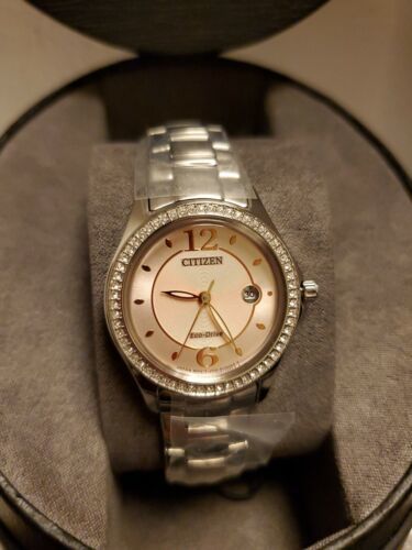 Citizen Women's FE1140-86X Silhouette Crystal Stainless Steel Watch NEW 海外 即決