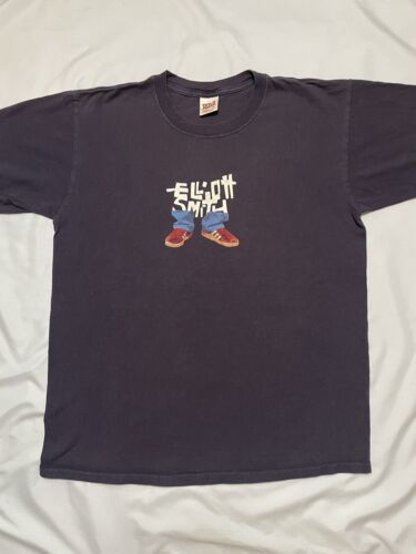 Vintage 2000 Elliott Smith Shirt Son Of Sam Size Large Rare Band Emo Anvil 海外 即決